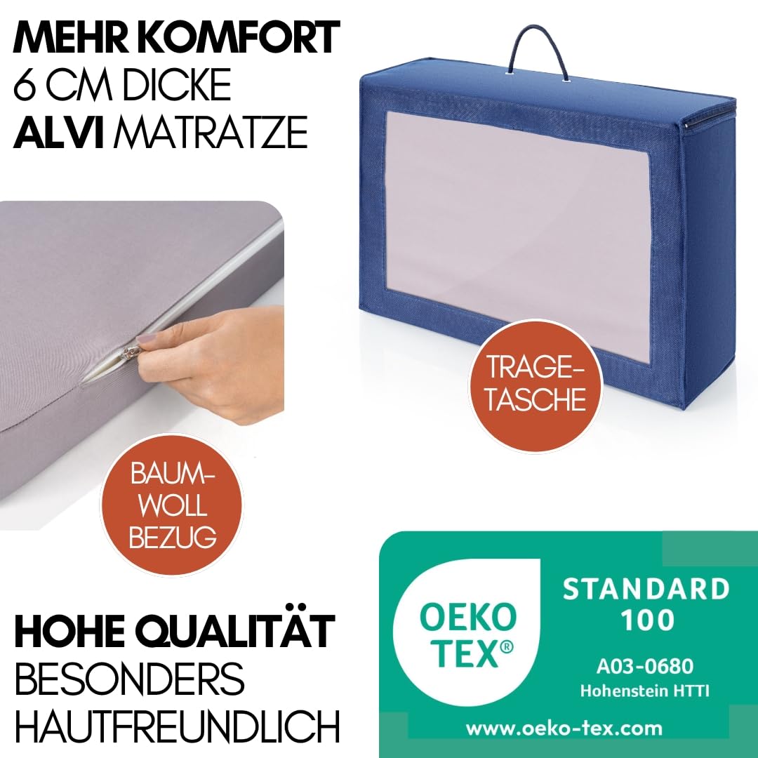 hauck Kinderreisebett Dream N Play Plus – XXL Zubehörpaket mit Matratze, Spielzelt & Insektenschutz, faltbar & klappbar, Tasche & großem Eingang – Dusty Blue