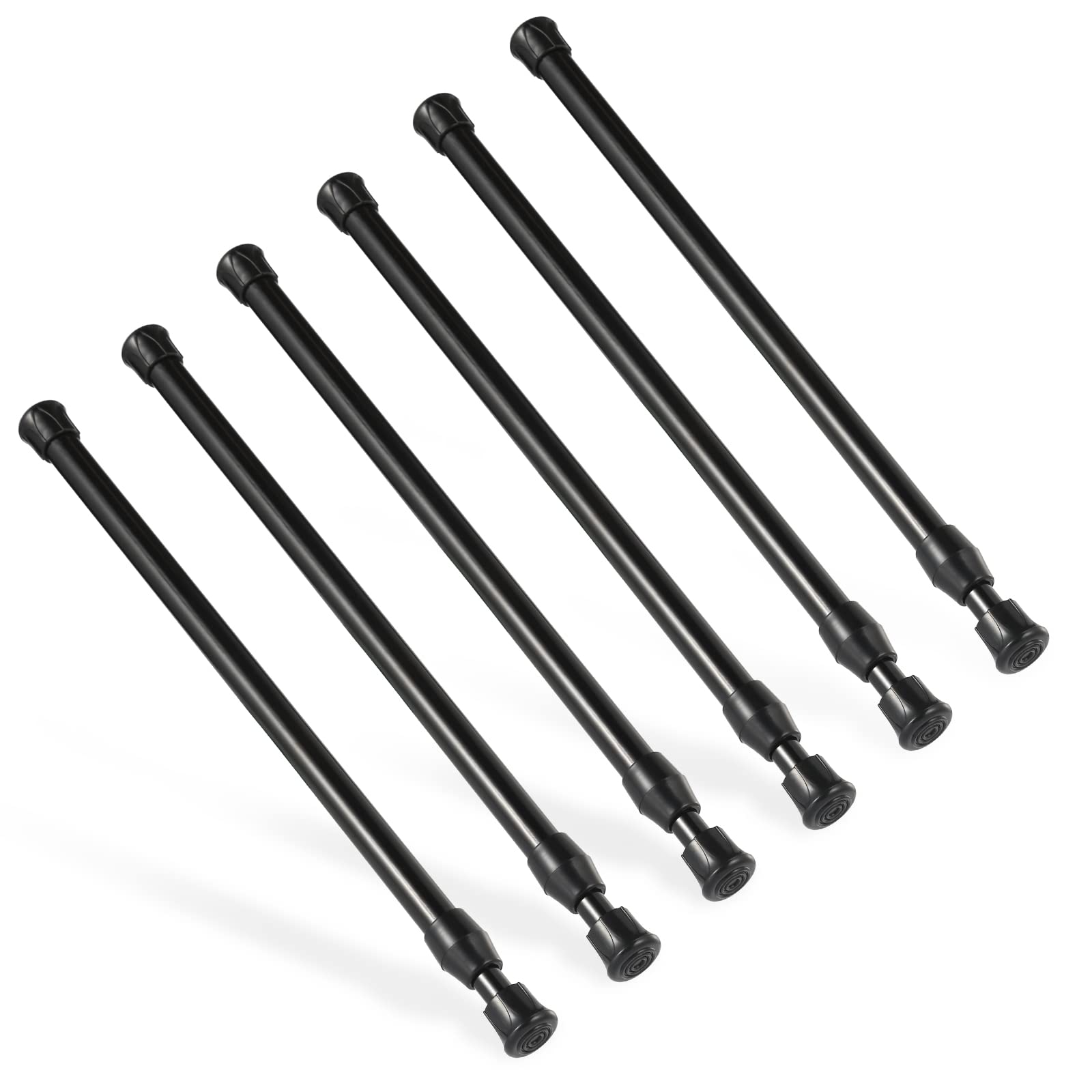 2 Aste A Tensione Estensibili Per Tende, Regolabili 30-50 Cm, Bianche, Per Armadi E Librerie, Installazione Senza Fori