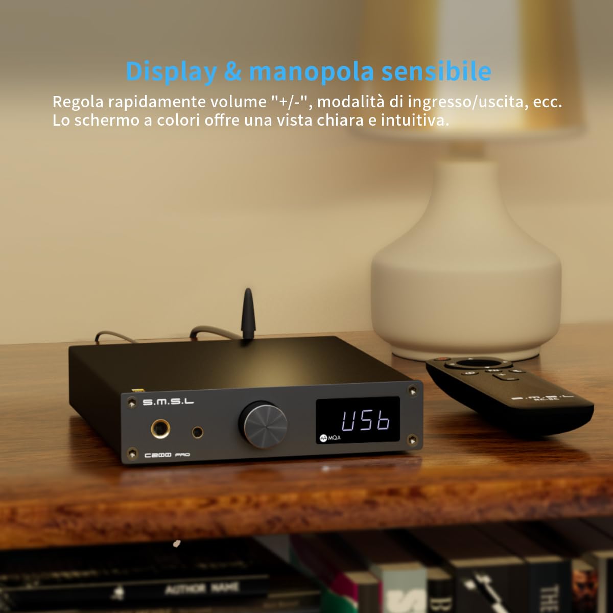 SMSL C200 PRO Amplificatore per cuffie da gioco| ES9039Q2M XU-316 DSD512 32Bit/768kHz Convertitore audio digitale|USB Tipo C/Ottico/Coassiale/Bluetooth a 4.4mm/6.35mm/RCA/TRS per PS5/Switch/PC/MAC
