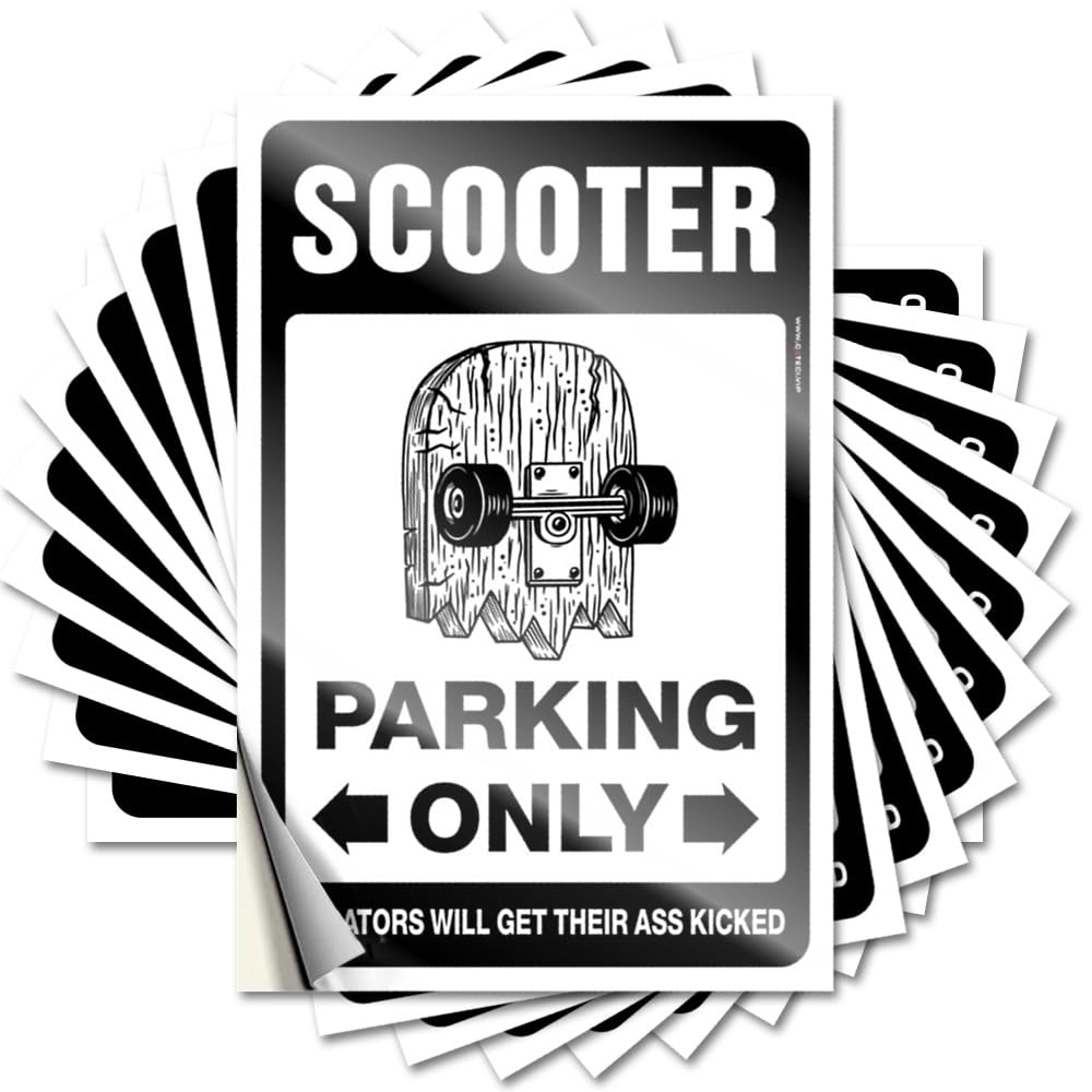 Decal - Love Helmet Scooter Parking Only for Dry Outdoor Decorations for Porch(6X9CM)