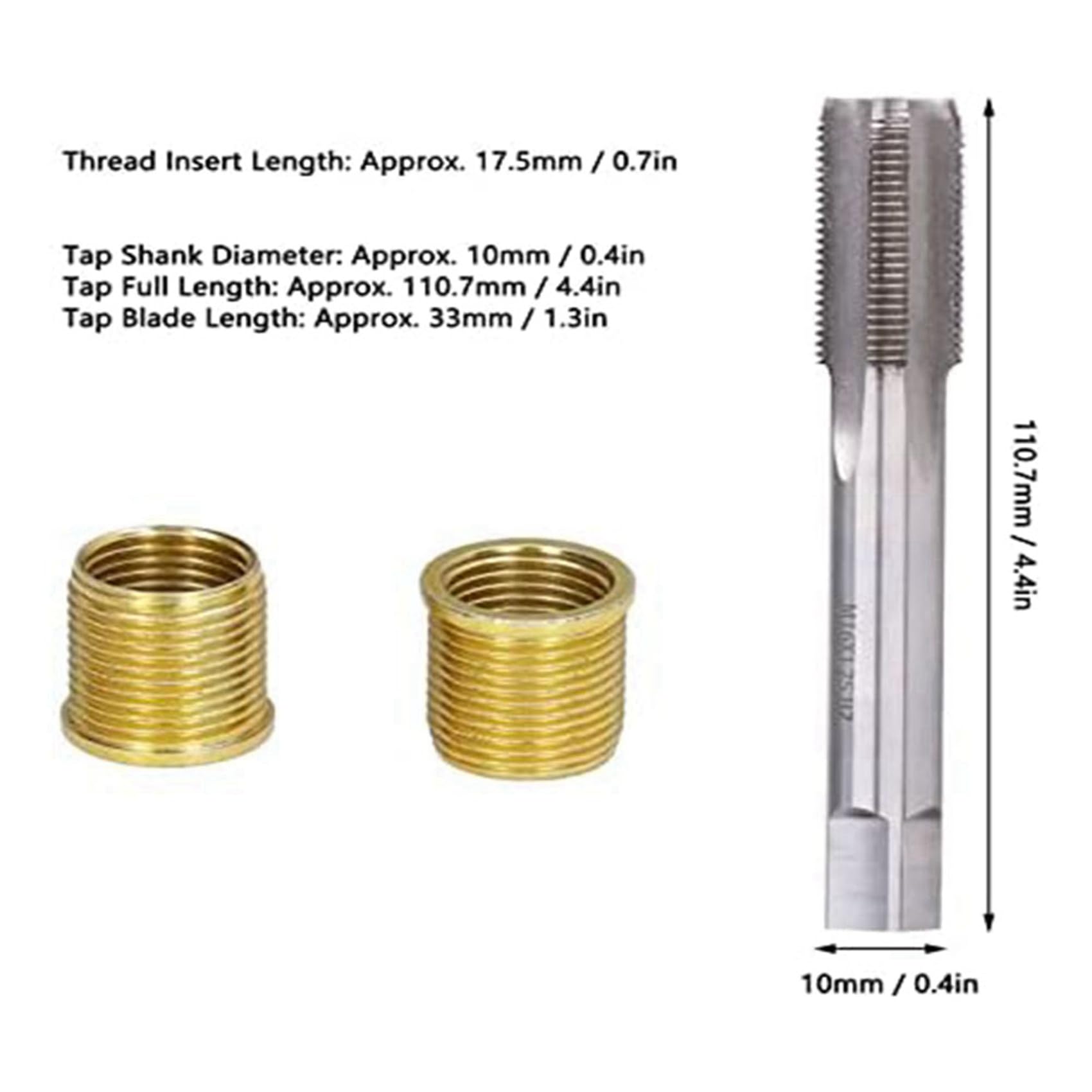 36X Strumenti per La Riparazione della Filettatura delle Candele, Candela per Rubinetto in Acciaio Ad Alta velocità con Inserti M14X1,25 e Kit Rubinetto M16X1,25