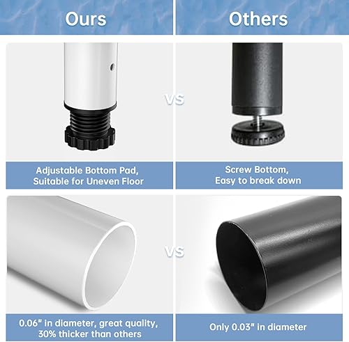 Miniatura 4 de FOROIRON Patas de mesa ajustables, patas de escritorio de metal de altura ajustable, patas ajustables para mesa, computadora, escritorio, mesa de