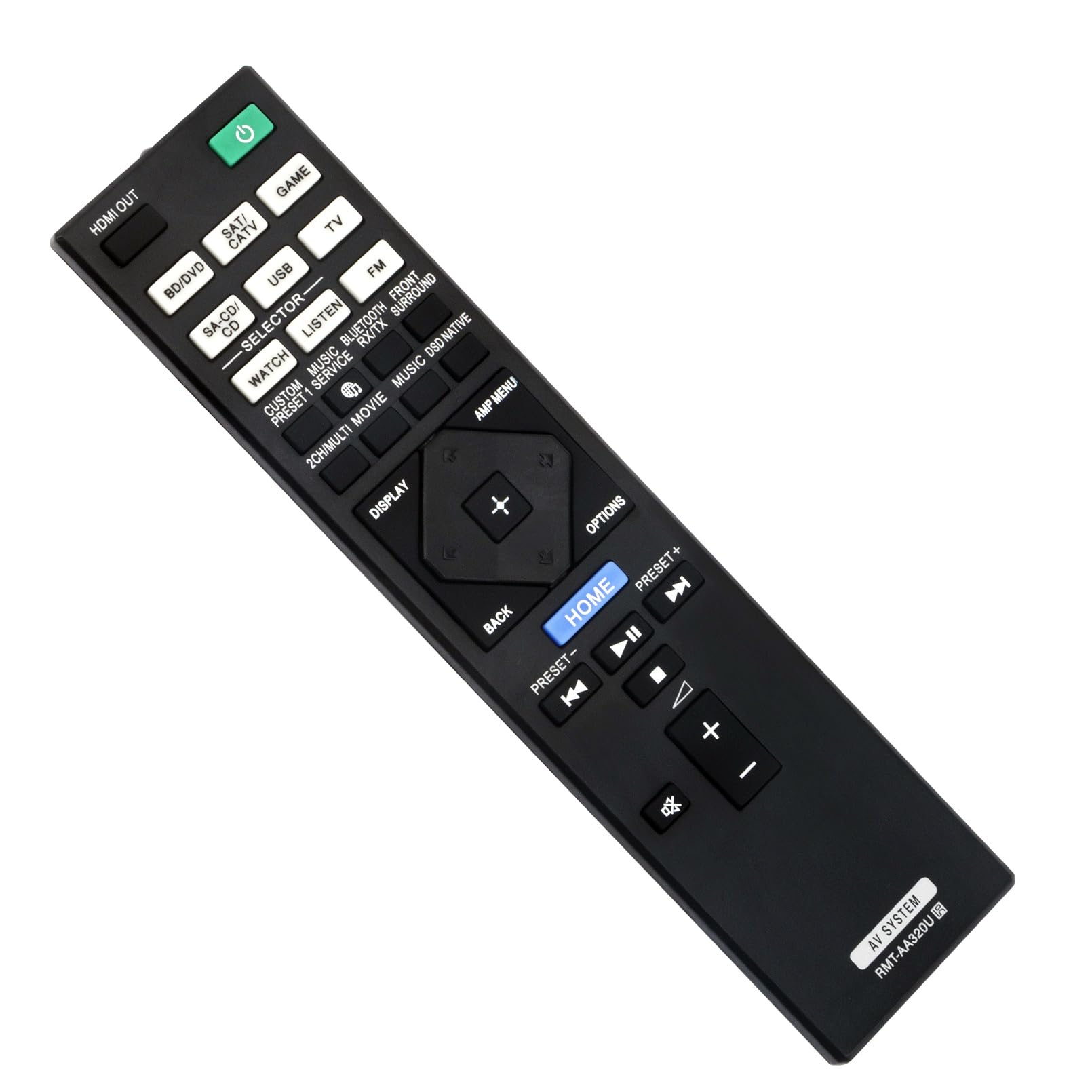 Amazon.com: RMT-AA320U Replaced Remote fit for Sony AV Receiver