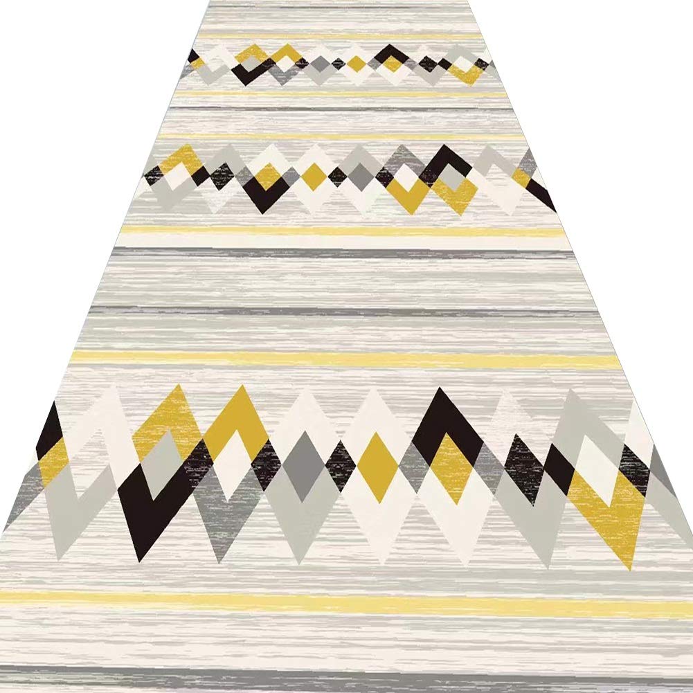 Tapis de couloir abstrait couleur claire 0.6x6m pour chambre et cuisine