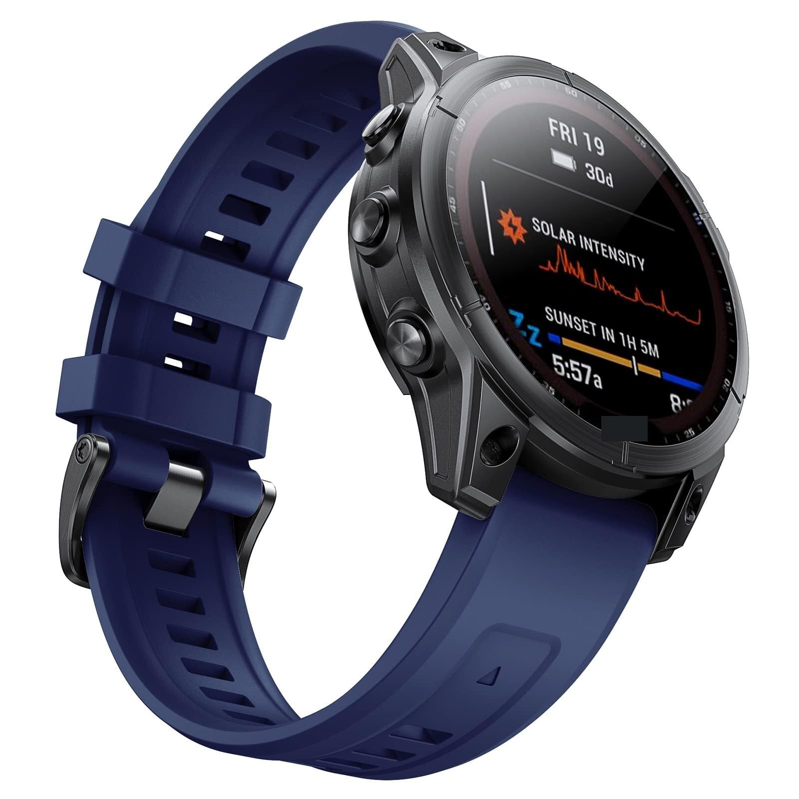 BAHBD Dla paska Fenix ​​7S 20mm pasek do zegarka Fenix ​​7S/6S/5S Fenix ​​5S Plus silikonowy pasek na rękę Fenix ​​6S Pro sportowy pasek do smartwatcha (czarny + biały)