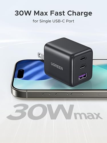 Miniatura 6 de UGREEN 45W 5-Port USB C Charger and 30W 3-Port USB Charger Bundle Dual Wall Chargers Multi Port Fast Charging for Phones Tablets Laptops