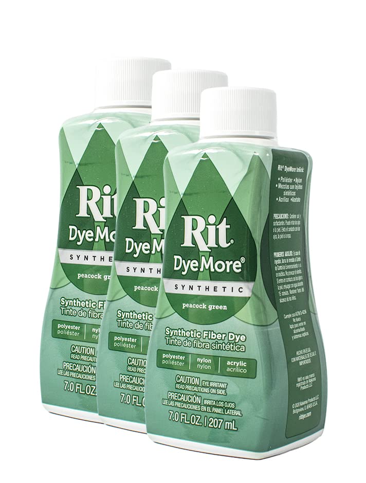 Rit Dye Líquido Sintético 236ml Verde Pavo Real Pack de 3