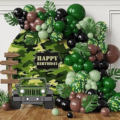 UAEYW Camouflage Balloon Garland Kit Cover