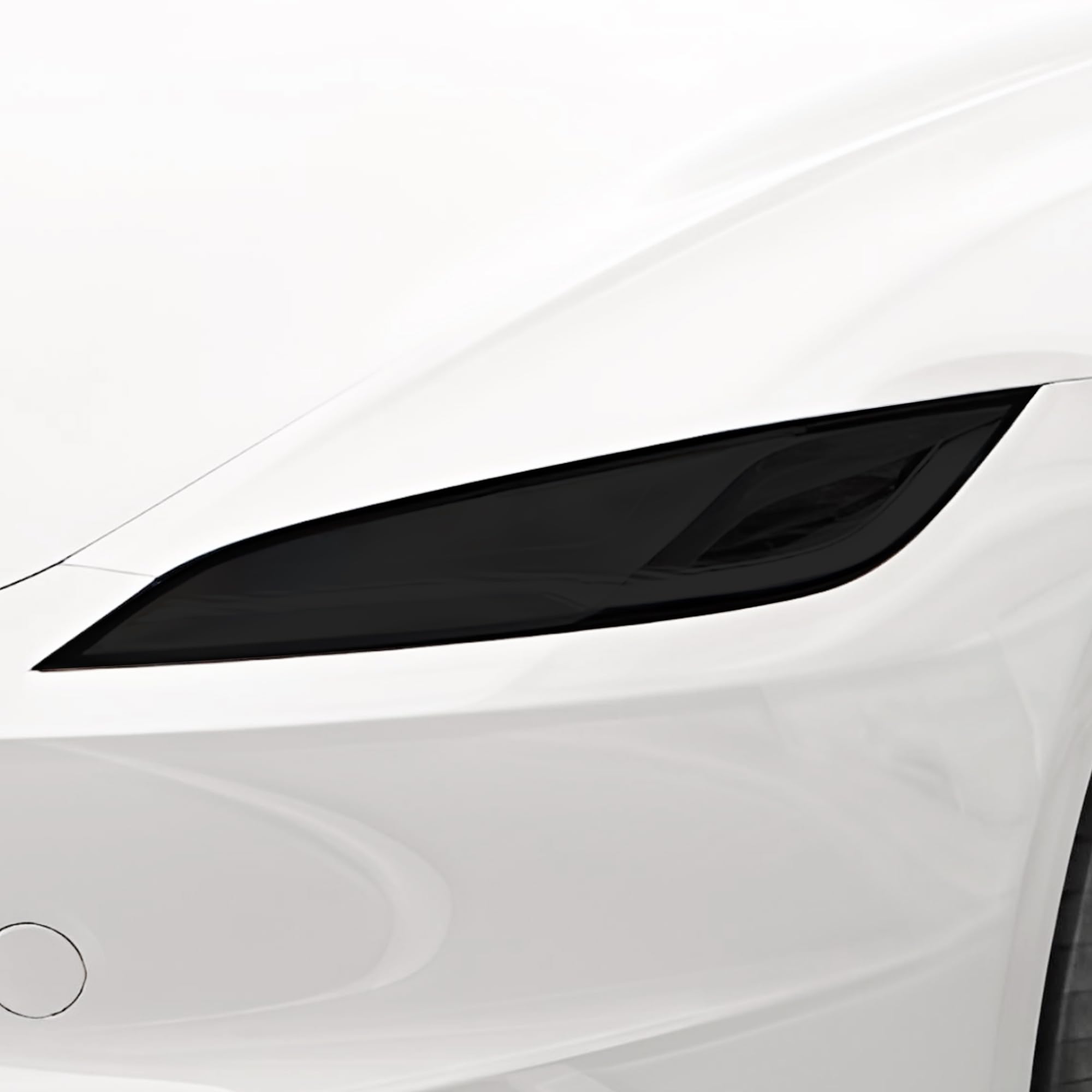 BOGAR TECH DESIGNS Precut for Tesla Model 3 2024-2025 Full Headlight Head Light Tint Kit, Dark Smoke