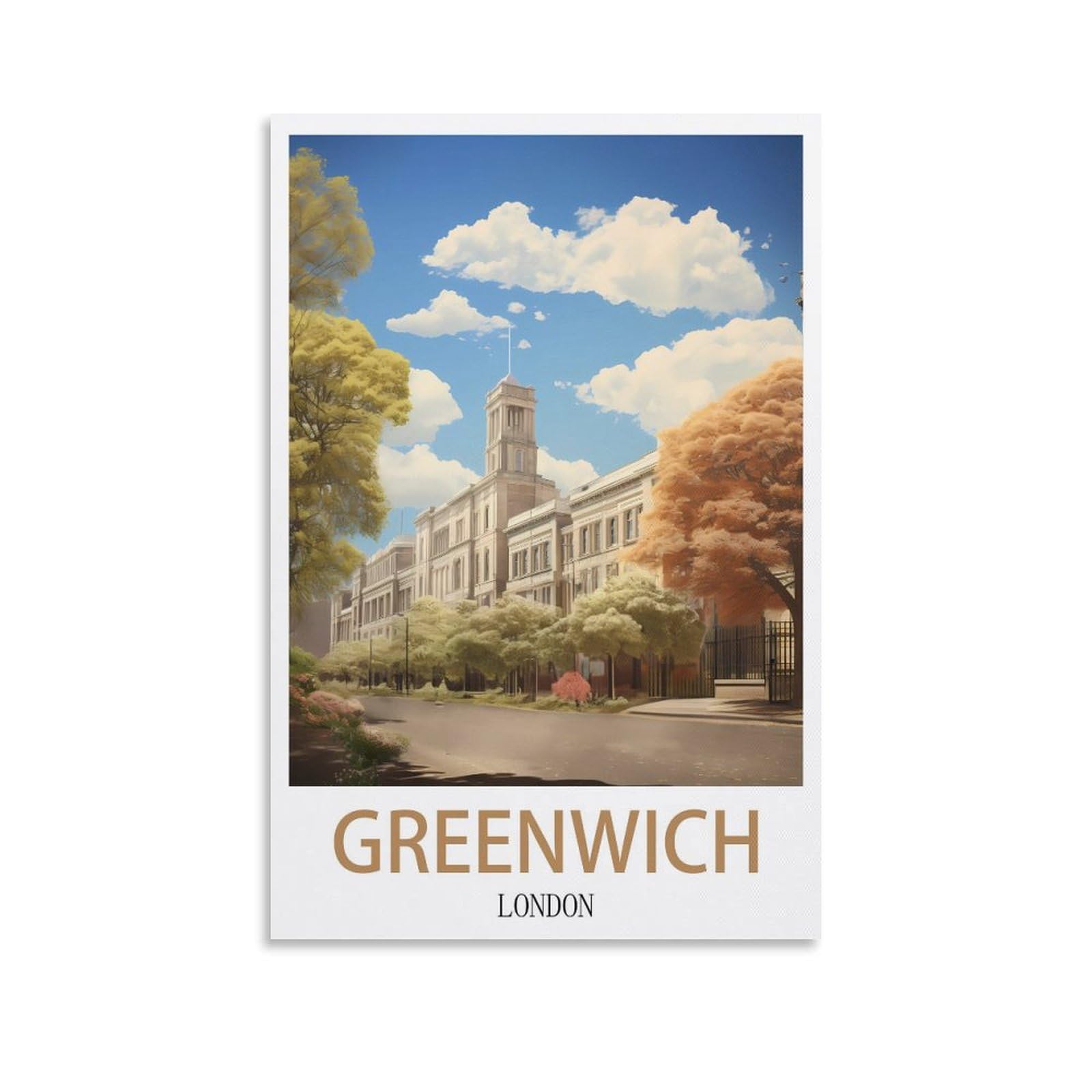 Metal Tin Sign,Greenwich Londons,Metal Tin Sign Metal Wall Plaque for Home Living Room Bedroom Bar Club Men Cave Wall Art Decor 30x40cm