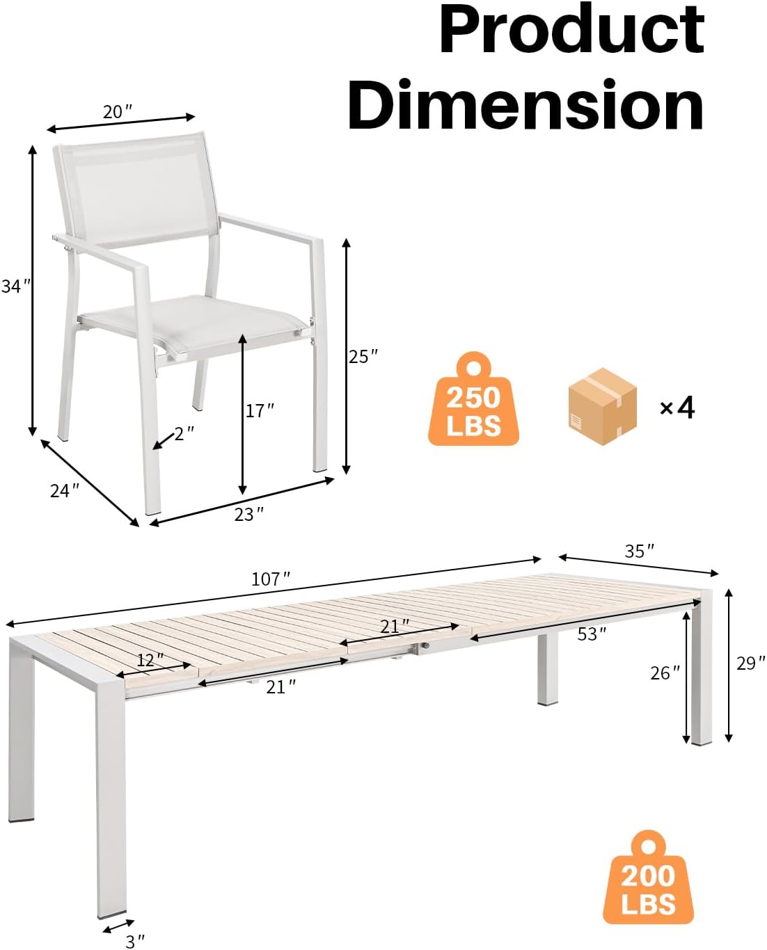 11-Piece Extendable Patio Dining Set for 10 Person, Oversized Expandable Outdoor Dining Table and 10 Stackable Dining Chairs, Aluminum Outdoor Table and Chairs Set for Backyard, Deck, Poolside