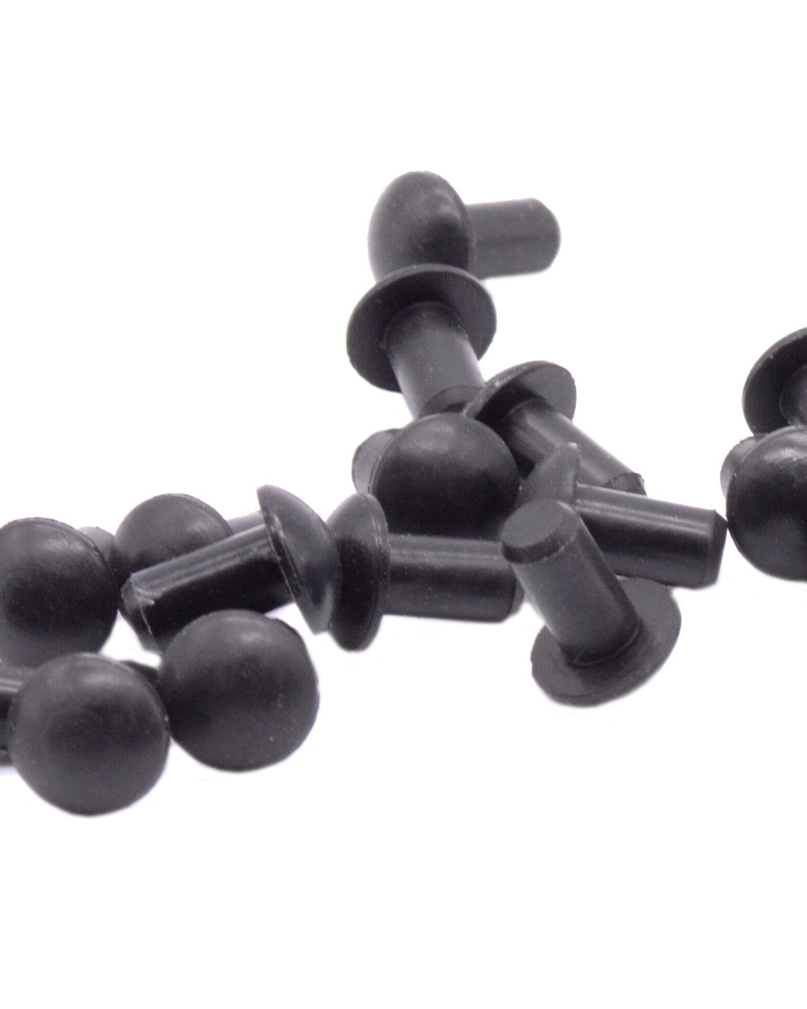 Rubber Silicone Push in Bumpers - Round Mini Rubber Feet Bumpers Fits 5/32