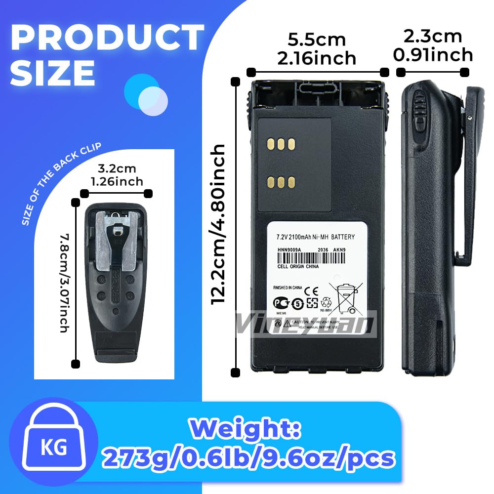Maxon TJA-1800LI - Batería De Iones De Litio De 1800 MAh Para Radios Bidireccionales Maxon Tecnet Tj 3100v Y Tj 3400u