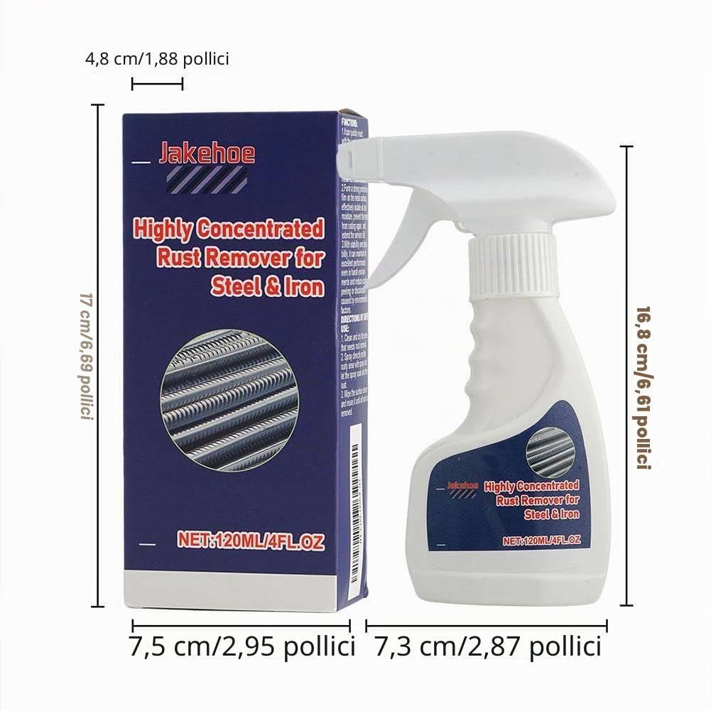 Rimozione della ruggine per metalli pesanti, 240 ml per acciaio e ferro, antiruggine altamente concentrato, spray anti-rus-t, spray multifunzionale per rimozione Rus-t, per vari metalli antiruggine