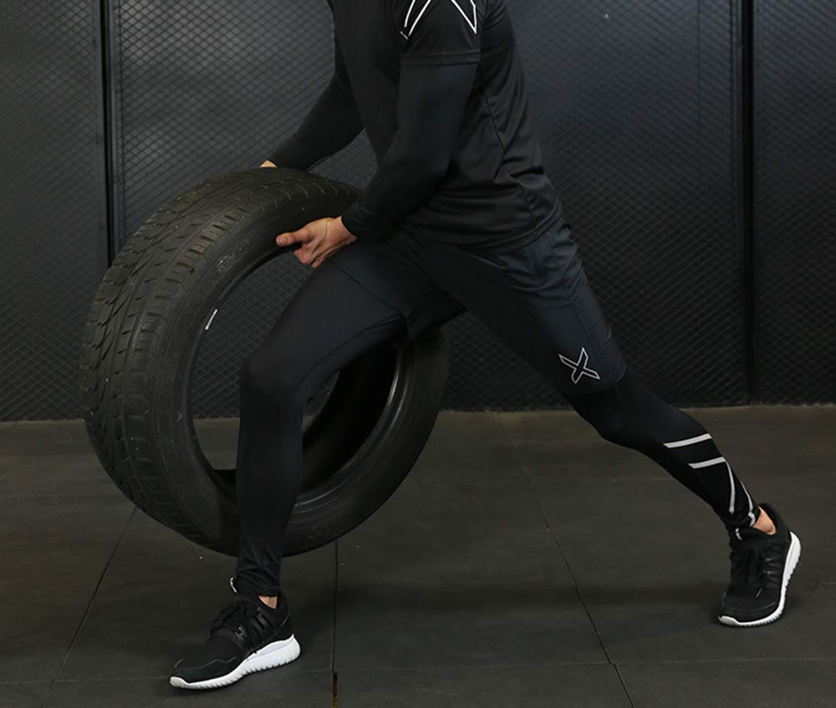 Moda odzież fitness, czteroczęściowy dres treningowy, odzież sportowa dla mężczyzn, elegancka, szara, XXXL
