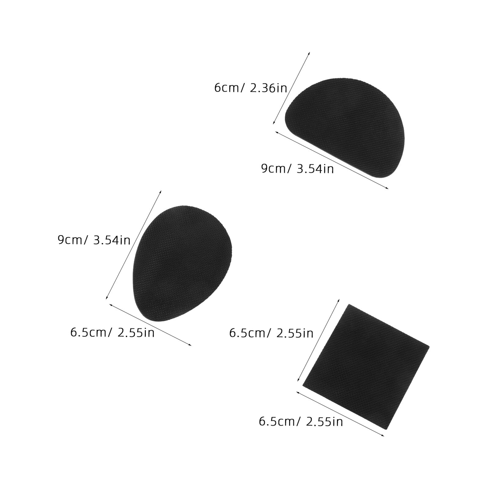 24pezzi Gomma Anti-scivolo Adesivo per Suole di Scarpe Protezione Autoadesiva per Tallone e Punta Cuscinetti in Silicone per Suole di Scarpe Anti-usura di Grip per Tallone