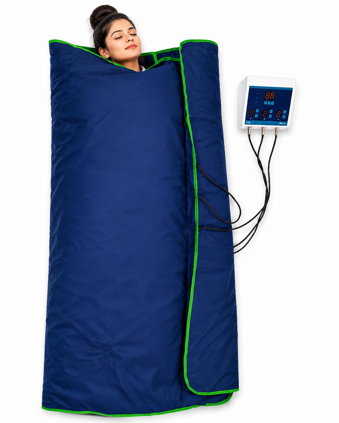 NEXA Redefining Radiance. Sauna Portable Far Infrared Sauna Heating 3 Zone Detox Heat Blanket for Home Professional Salon Beauty Use Heat Full Body 3 Parts Far IR Blanket [ Made in India ]-image-3