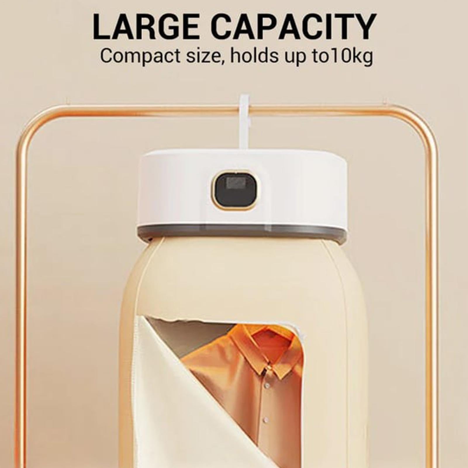 Secadora De Ropa Portátil Máquina de Secado Plegable con Capacidad de 10 kg