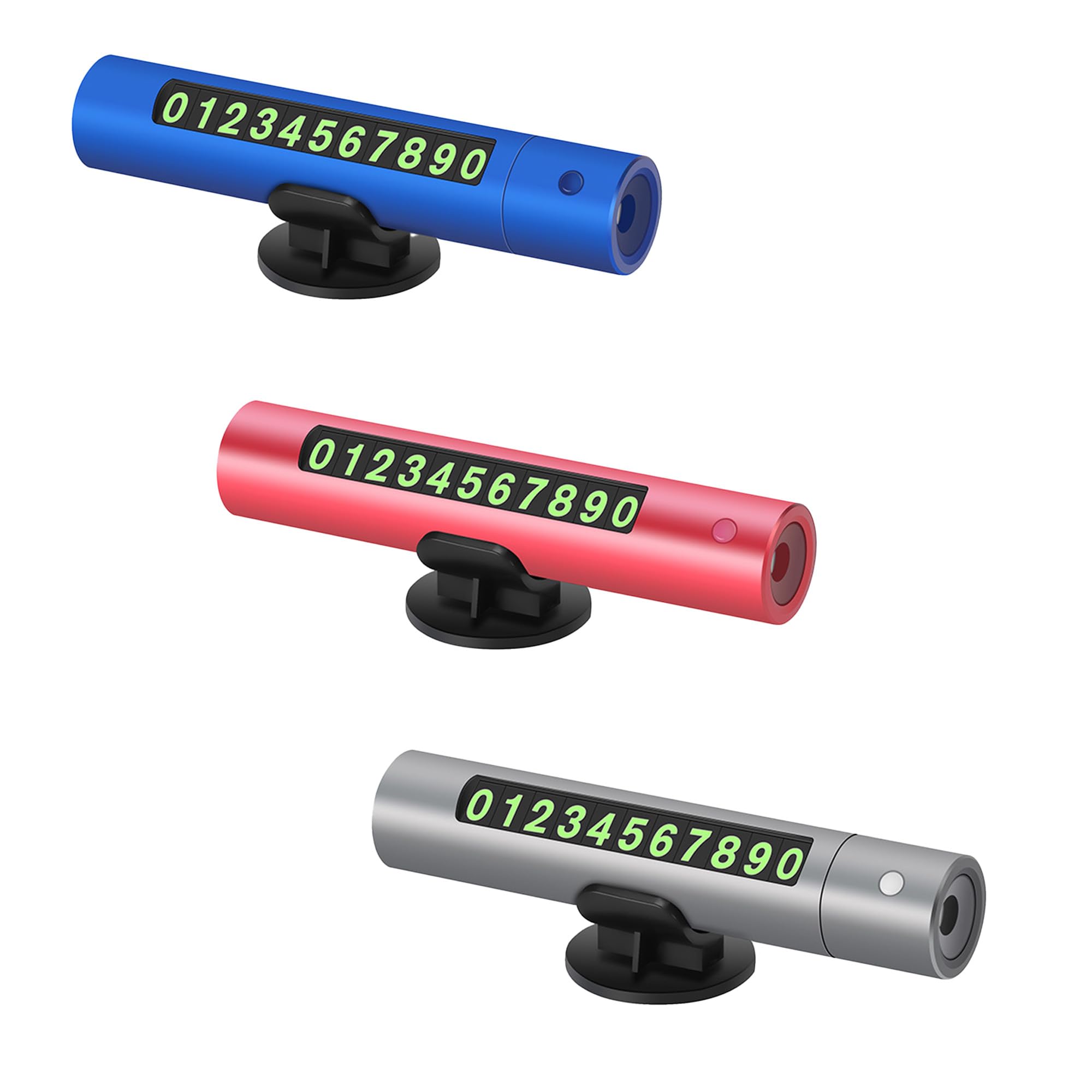 Upgraded 2026 Safe Hammer Glass Breaker Flashlight Car Parking Card, Seatbelt Cutter Window Breaker Emergency Escape Tool Glass Breaker Emergency Seat Belt Cutter (3 Pack (Blue, Red &amp; Gray))