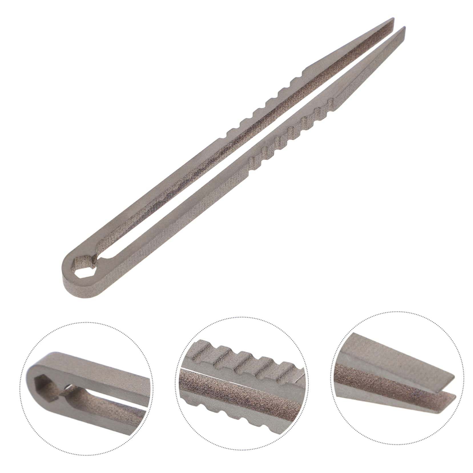 HOMSFOU 5pièces Pince à Épiler Titane Portable Pour Camping Et Survie Outil Mini Pratique Pour Retirer Les Échardes Et Manipuler Des Liquides Acides
