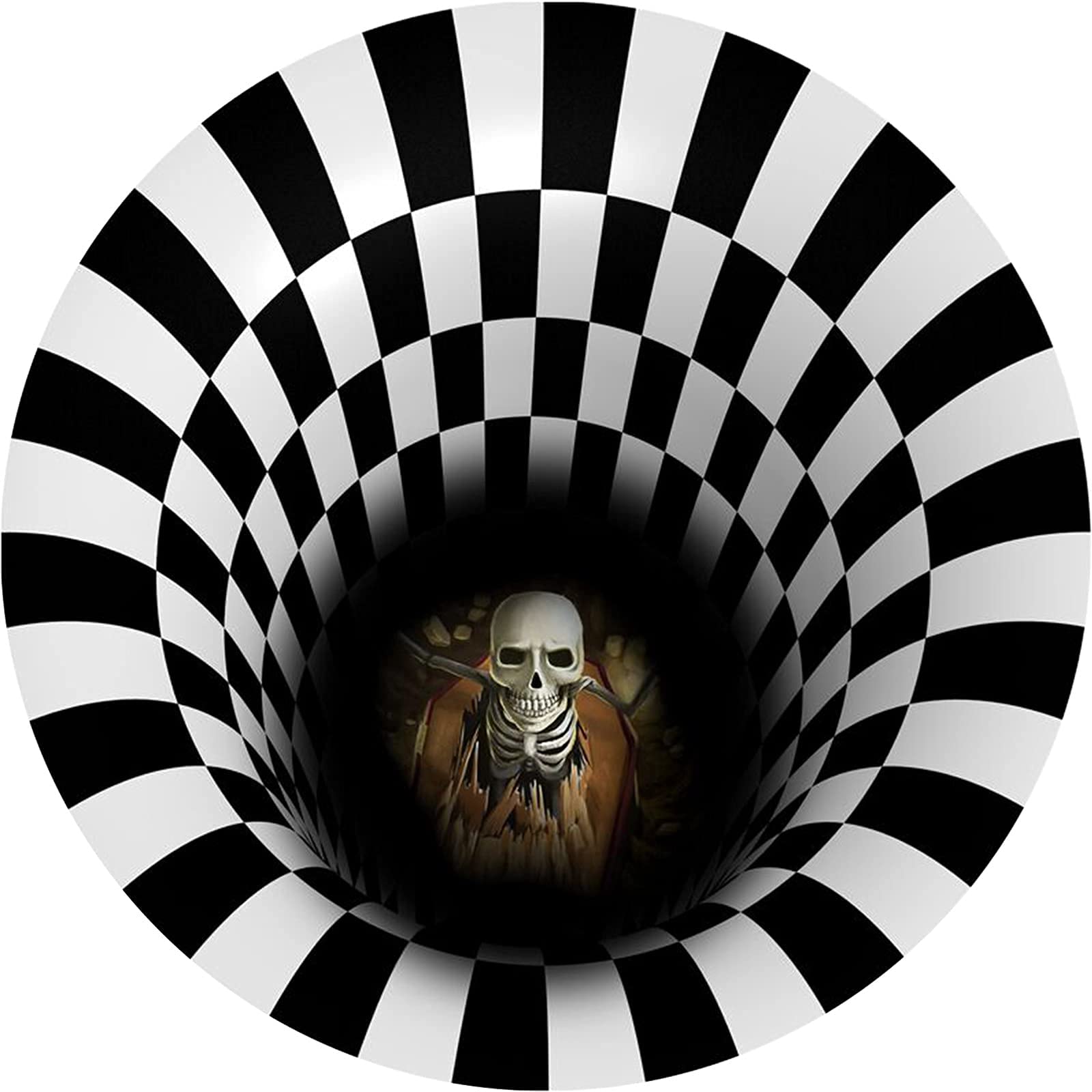 Clownval Kerstman 3D Visie Tapijt Woonkamer Slaapkamer Vloermat Halloween Tapijt Rioolputdeksel Kerstversiering – koop de beste producten in de online winkel