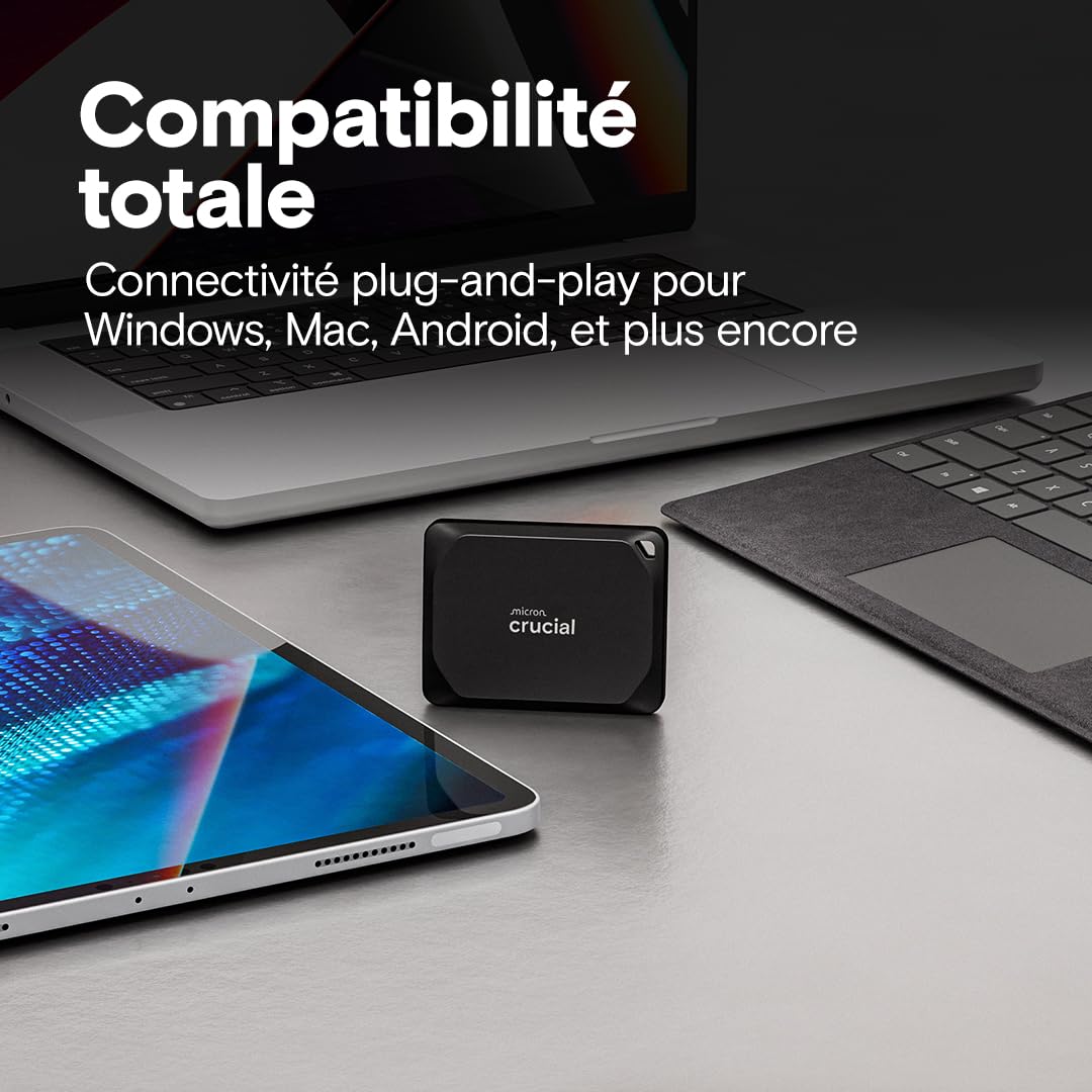 Crucial X10 Pro 1To SSD Externe Portable USB-C 3.2 IP55 CT1000X10PROSSD902