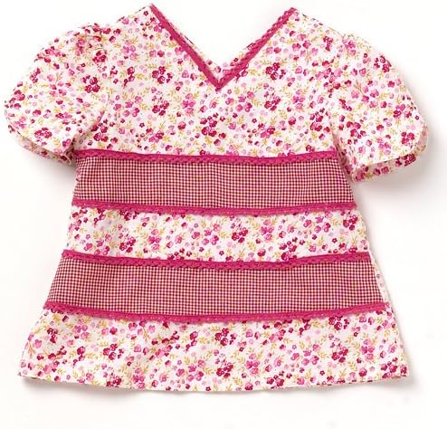 My Twinn Girl's Pink Floral and Gingham Top