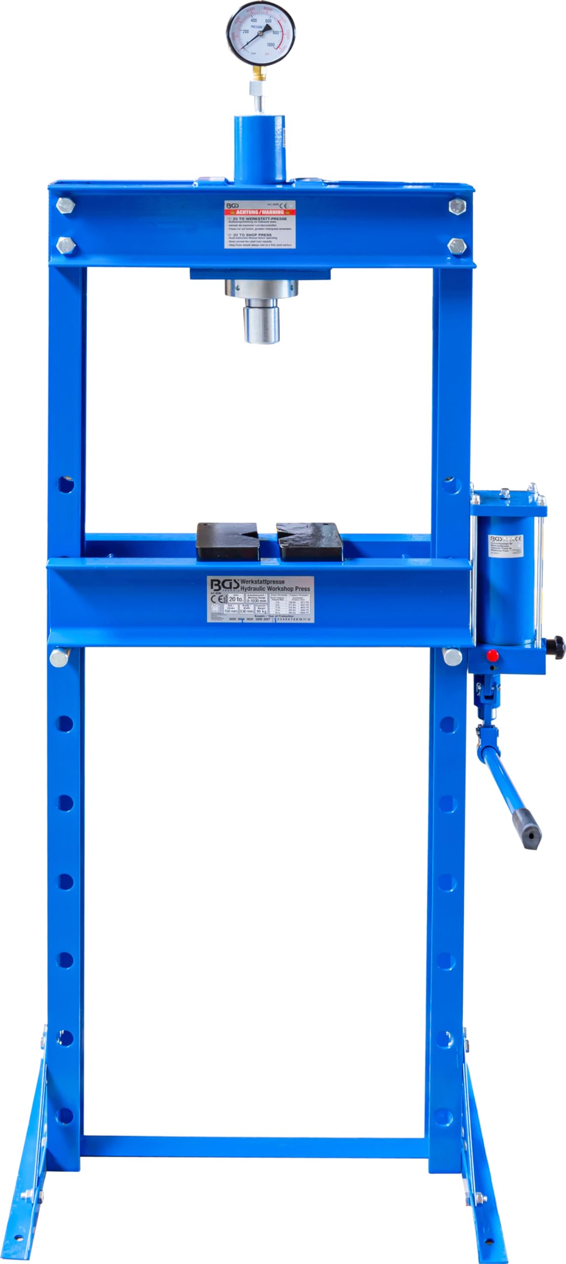 BGS 9246 | Hydraulik-Werkstattpresse | 20 t | Lagerpresse | Werkstattpresse | Rahmenpresse | Dornpresse | Presse