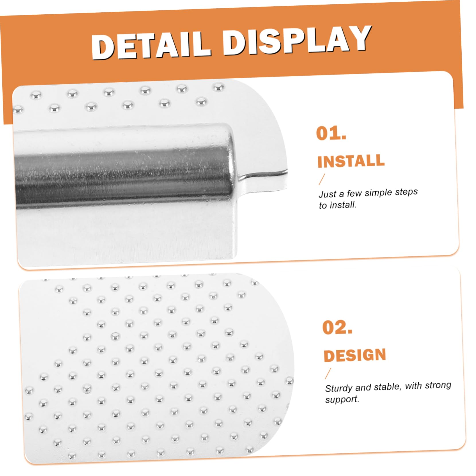 FRCOLOR Reposapiés para Silla de Ruedas 2 Piezas, Pedal Elevable de Aluminio 7 Pulgadas, Resistente y Estable, Soporte Ergonómico para Personas Mayores, Accesorio de Repuesto
