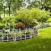 ARIFARO Dekorativer Gartenzaun 33 cm H x 43 cm B (20 Packungen) No-Dig Border Zaun Gesamtlänge 8,5 m, Weißer Zaun für draußen, Terrasse, Rasen und Blumenbeete