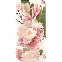 Ted Baker Cream Flower Placement Mirror Folio Phone Case for iPhone 17 Gold Shell