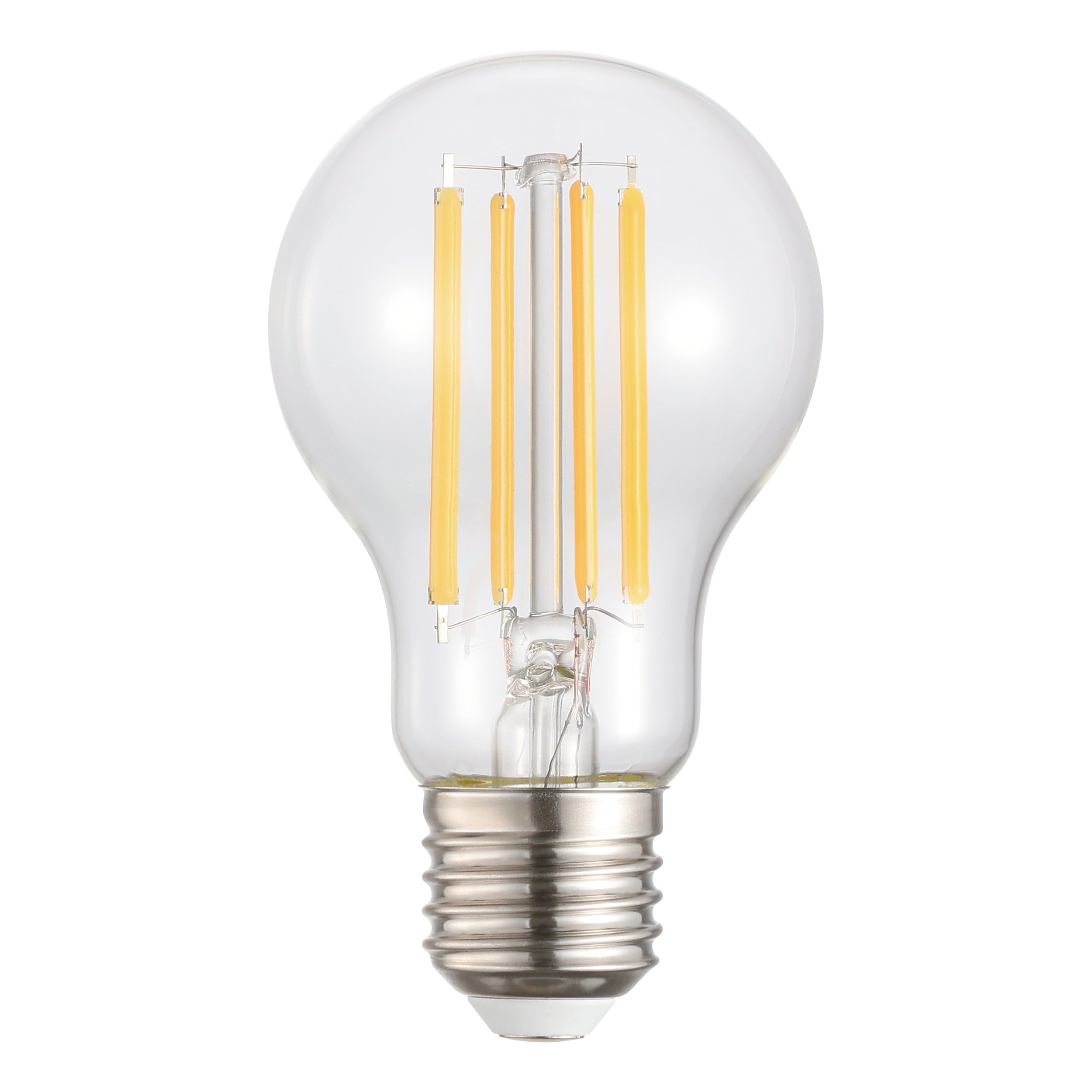 Eglo E27 LED Bulb, 12 Watt (Equivalent to 100 Watt), 1521 Lumens, 2700 Kelvin, Warm White Filament Light, Clear Glass A60, Ø 6 cm