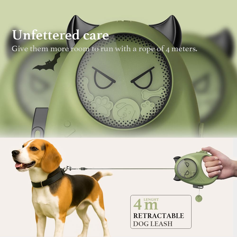 Retractable Dog Leash, Green, 13 ft - Image 4