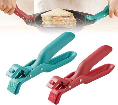 2025 Upgraded Silicone Clip, Hot Plate Gripper Tongs,Multi-angle Hot Plate Gripper, For Air Fryer & Food Steamer & Oven & Microwave Oven (Mixed)