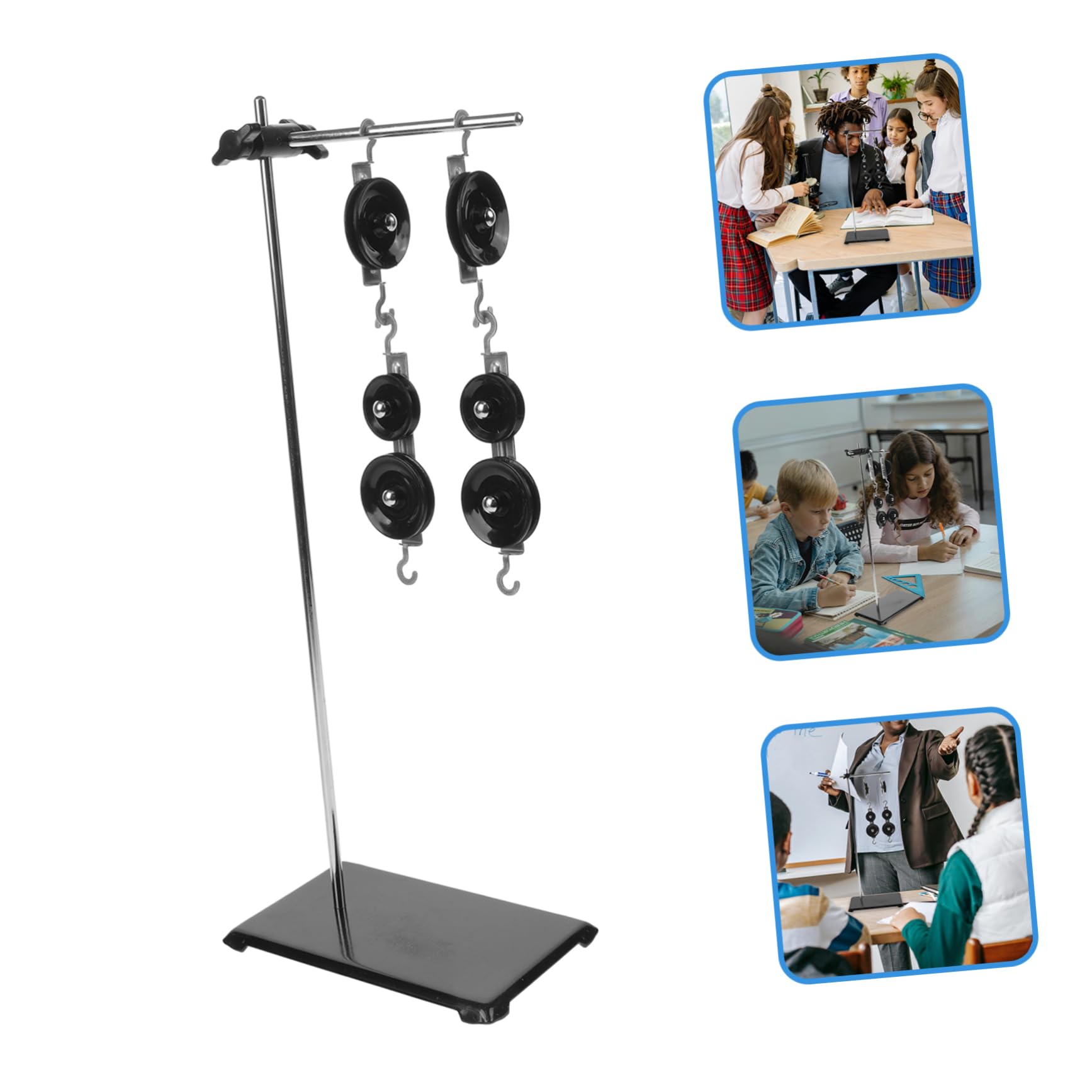 Alipis Juego de Poleas Didácticas Material de Plástico y Hierro para Experimentos de Física Herramienta Multifuncional Soporte para Aulas de Secundaria