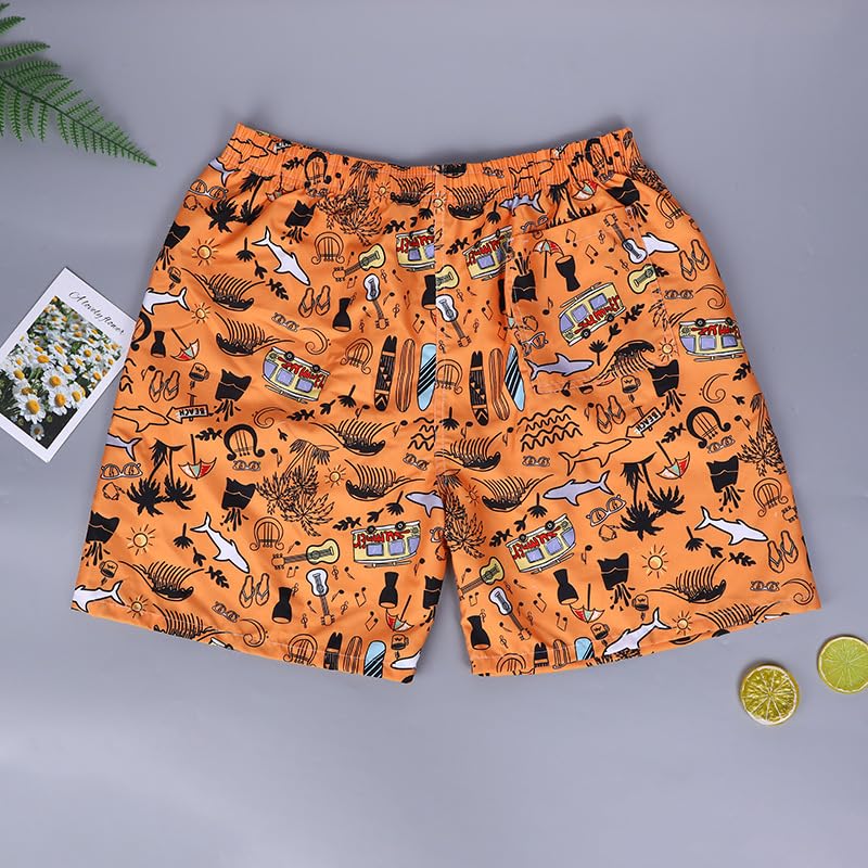 Summer Printed Men's Swim Trunks Casual Quick Dry Surf Shorts Can Be Used As Swimwear Swim Shorts2