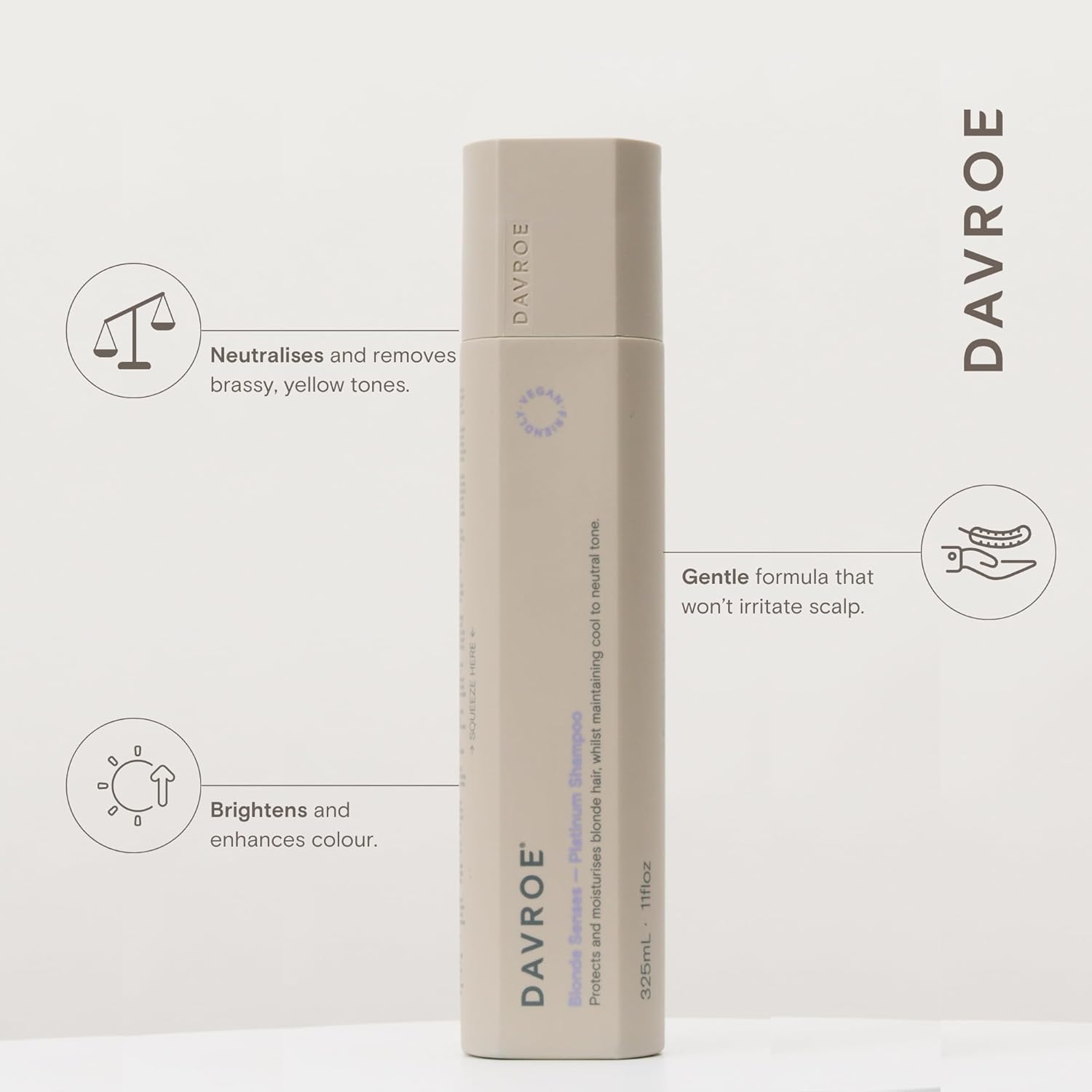 DAVROE Blonde Senses Platinum Shampoo 325 ml