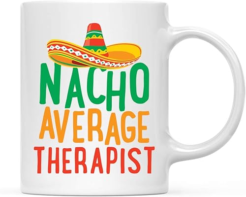 Vista 52 de Andaz Press Funny Quirky - Taza de café de cerámica de 11 onzas, regalo de broma, Nacho Promedio, 1 paquete sacerdote.