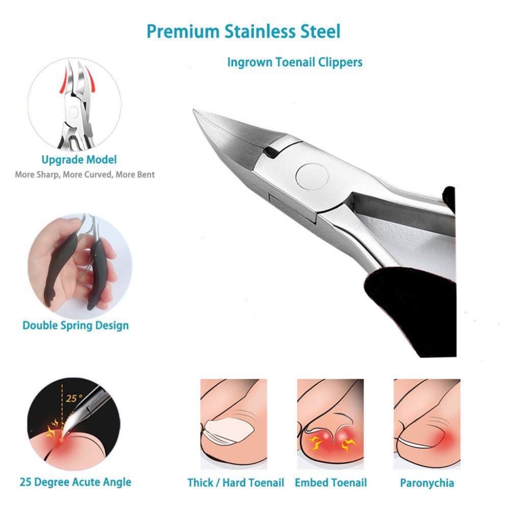 Zehennagelknipser Nagelknipser Nagelknipser, Toe Heavy Duty Zehennagelknipser for Dicke eingewachsene Nägel Edelstahl scharfe Zehennägel Trimmer Zehennagelzange for Senioren