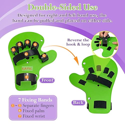 Miniatura 5 de Férula de mano para descansar férula de mano Equipo de recuperación de trazo de dedo enderezador extensor equipo de terapia con soporte para dedos