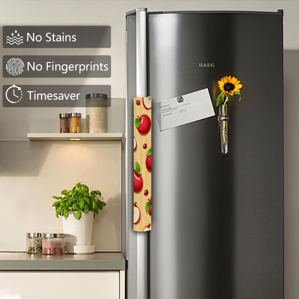  Apple Refrigerator Door Handle Covers Set of 2 Non-Slip Washable thumbnail