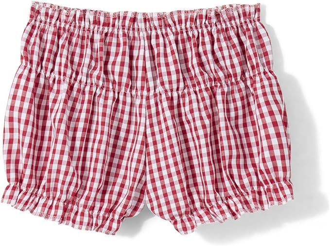 Image of Amiblvowa Bloomer Pajama Boxer Shorts Women Y2k Ruffle Low Rise Sexy Gingham Plaid Lounge Elastic Lolita Micro Pj Sleep Pants (Red Ruffle, M), Medium