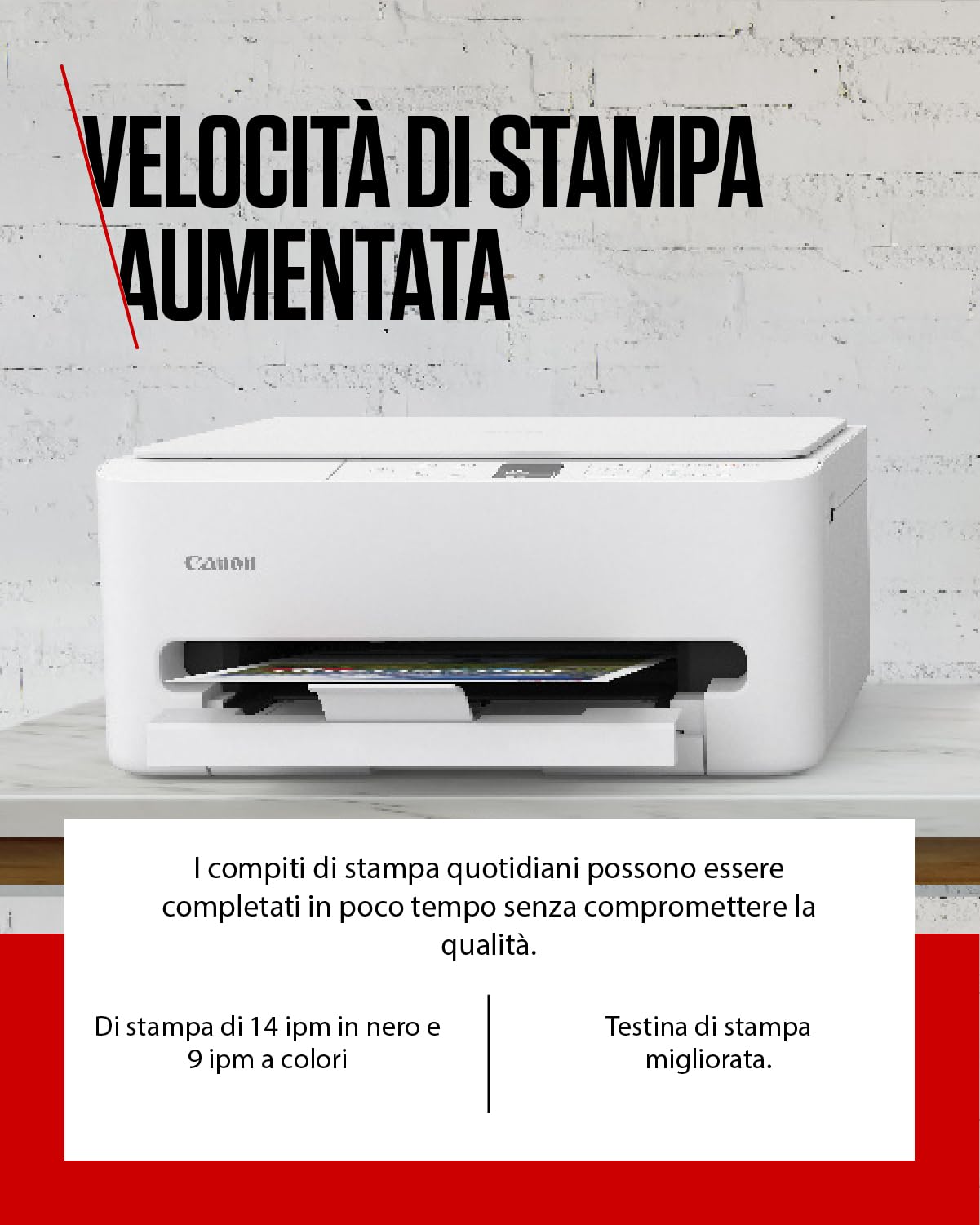 Canon PIXMA TS6550I Stampante Multifunzione Wi-Fi Display OLED 1,42 Carta Fotografica A4 SG-201 5 Fogli