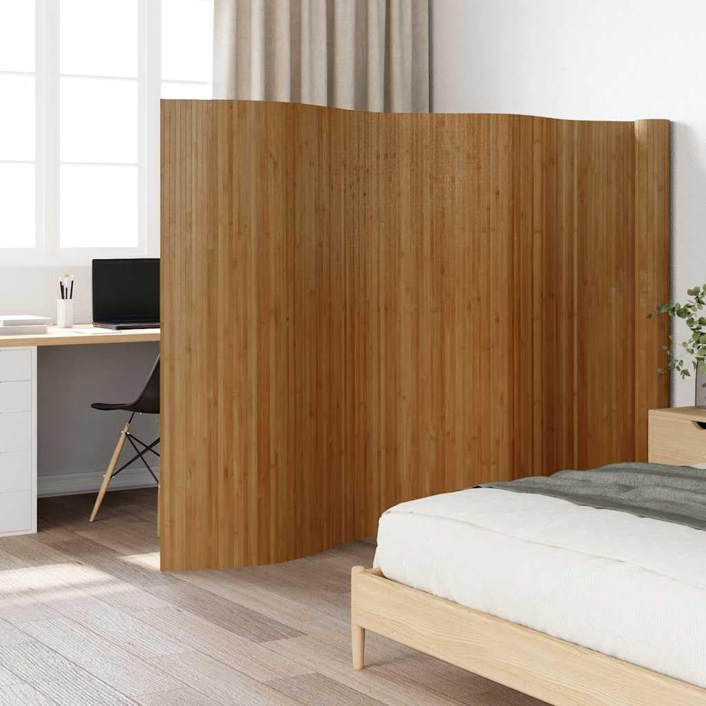 vidaXL Biombo Divisor de bambú marrón Ancho 800 cm Alto 165 cm