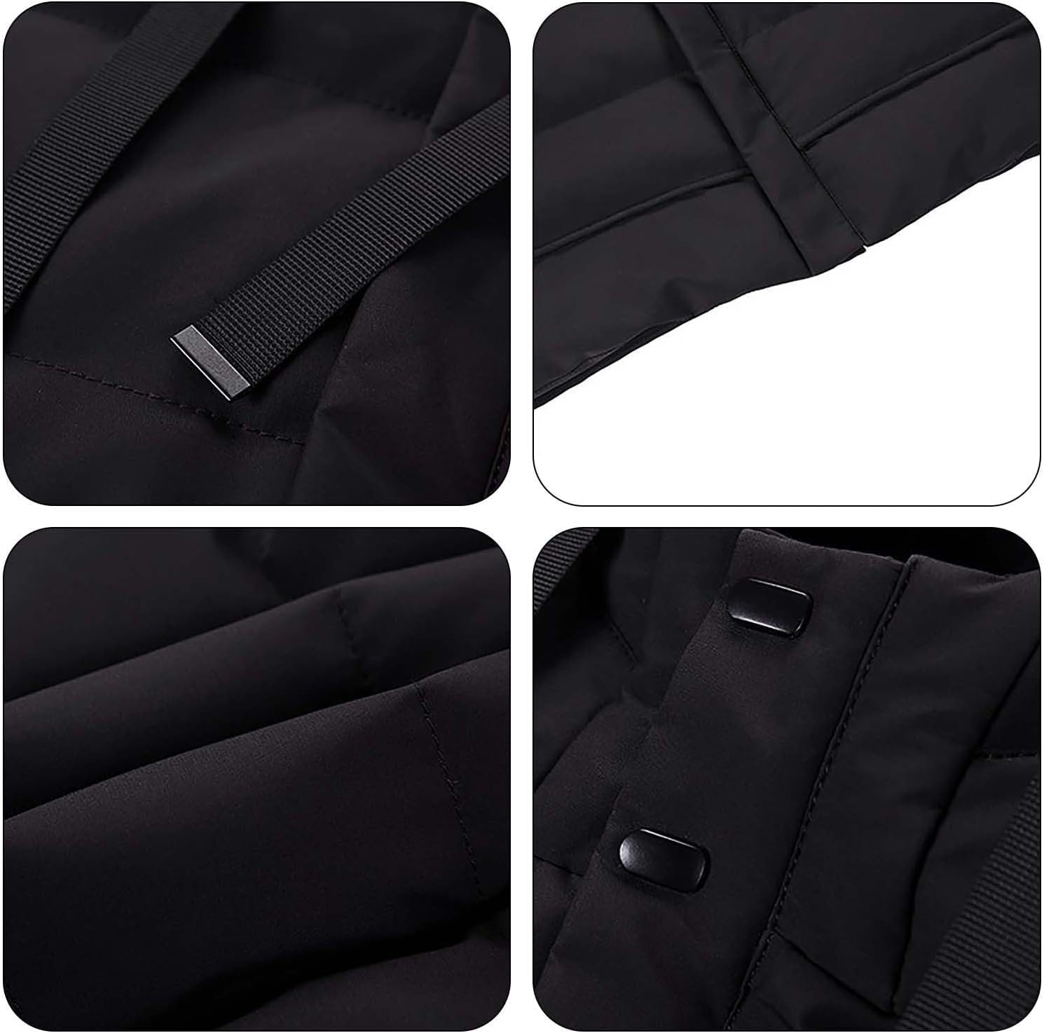Abrigo Largo de Invierno con Bolsillo y cordón para Hombre Chaqueta cálida para Exteriores Ajustada y Gruesa Abrigo Acolchado Largo con Capucha Abrigo cálido de Invierno Parker