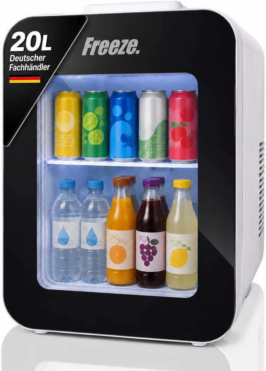 FREEZE. twentyBW Mini-Kühlschrank 20L, thermoelektrische Kühlbox mit Kühl- & Warmhaltefunk