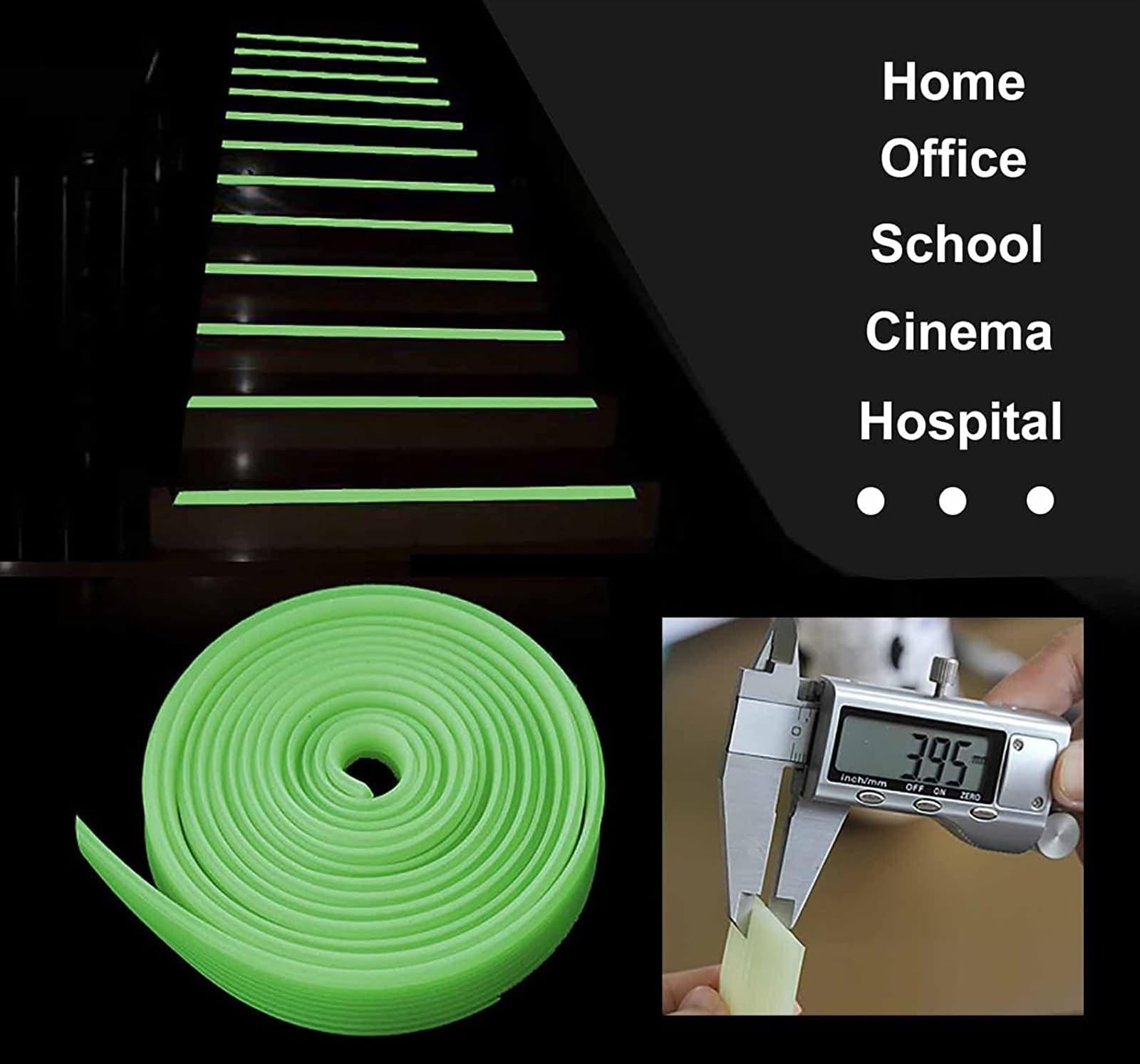 Profilo di Transizione, Striscia di Soglia, Bordo for scale con scanalatura antiscivolo, striscia di transizione for bordi dei gradini, for scuole di cinema ospedaliere al coperto(130cm (51in))