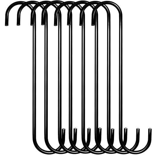 DINGEE 8 Pack Extra Large 10 inch S Hooks for Hanging,S