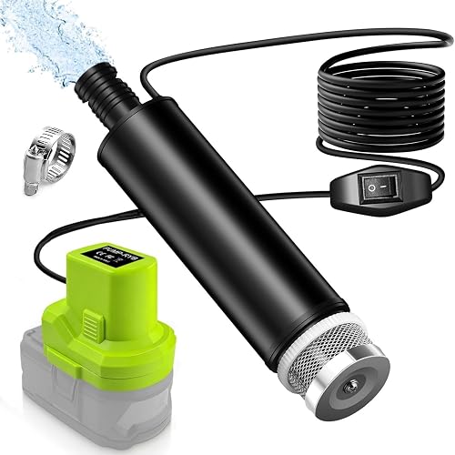 Submersible Water Pump for Ryobi 18V Battery | 635GPH 100W Cordless Battery Powered Water Transfer Pump for Tub Pond Garden Camping Draining(Bare Tool)