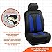 Skechers Memory Foam™ Car Seat Cover Full Sets, Hexcomb Breathable Thick Seat Covers, Airbag Compatible, Automotive Comfort & Protection for Most Cars,Van,Trucks, SUVs (Blue,Full Set)